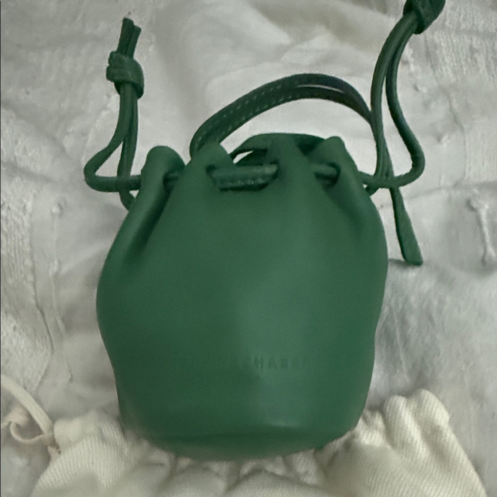 Elegant Green Mini Drawstring Bag